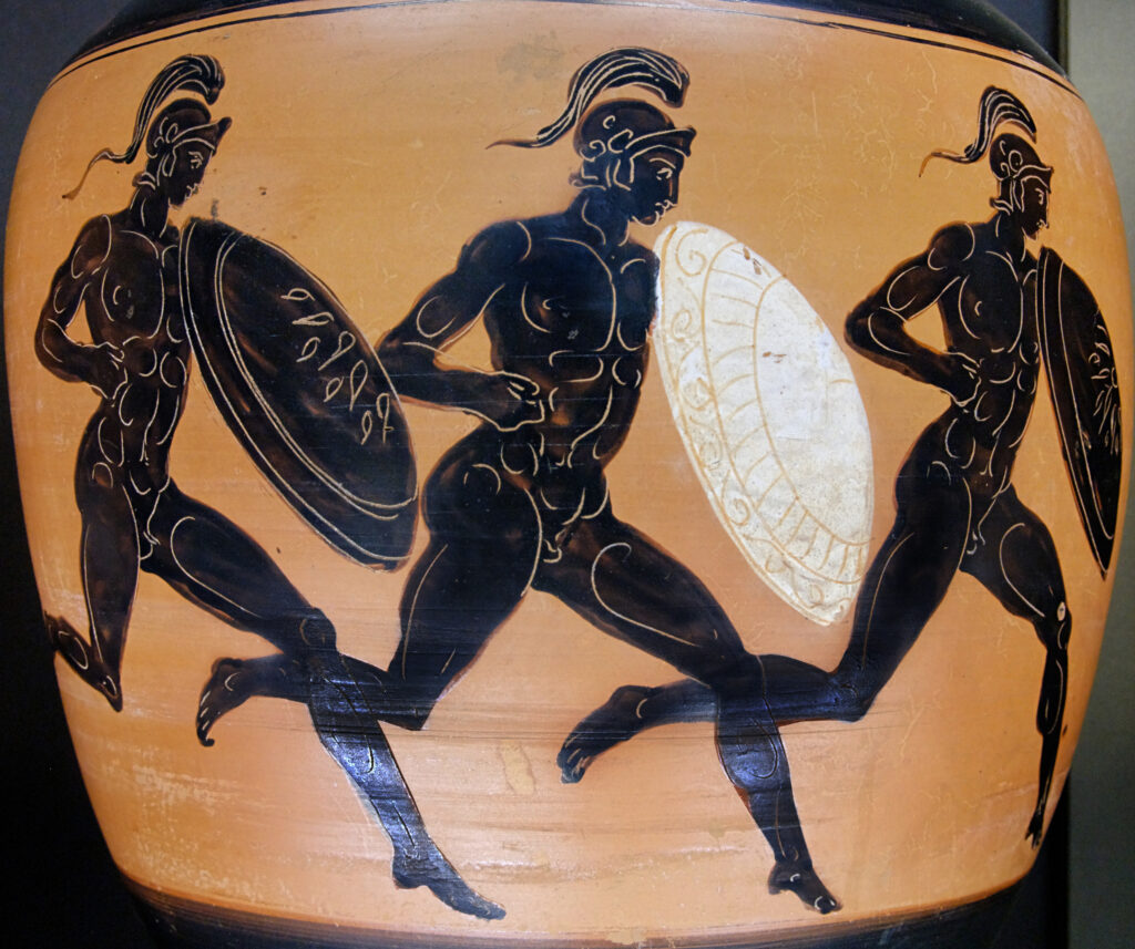 jarrón representación griega