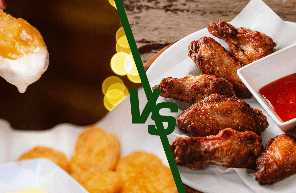 Nuggets vs Alitas de pollo